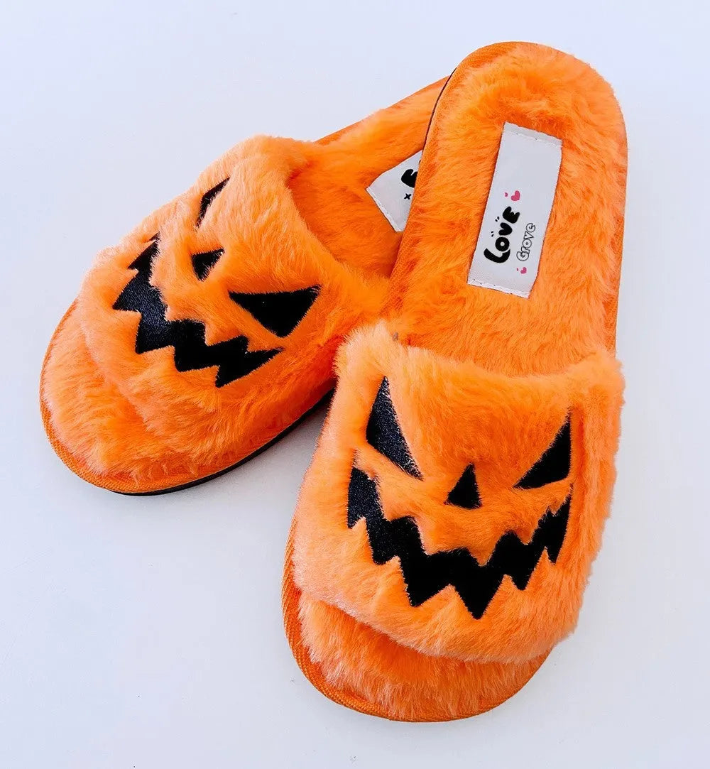 Halloween Women's Soft And Comfortable Plush Slippers - Bellarte Enchanté Halloween Women's Soft And Comfortable Plush Slippers